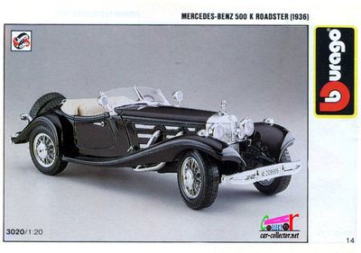catalogue-burago-1990-mercedes-500k-roadster-1936-catalogo-burago-1990-katalog-burago-1990-catalog-bburago-1990