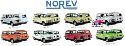 feuillets-norev-ligne-noire-gamme-unique de-toutes-les-4l-renault-norev