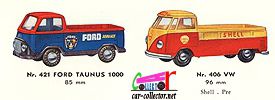 catalogue-tekno-1961-ford-taunus-1000-pick-up-vw-combi-pick-up