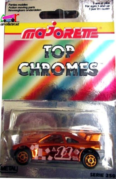 peugeot-405-t16-orange-chrome-serie-200-serie-top-chromes-majorette
