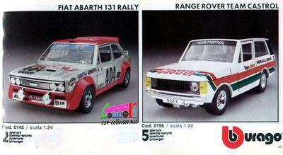 catalogue-burago-1983-catalogo-bburago-1983-catalog-burago-1983-katalog-burago-1983-fiat-131-abarth-rally-range-rover-team-castrol