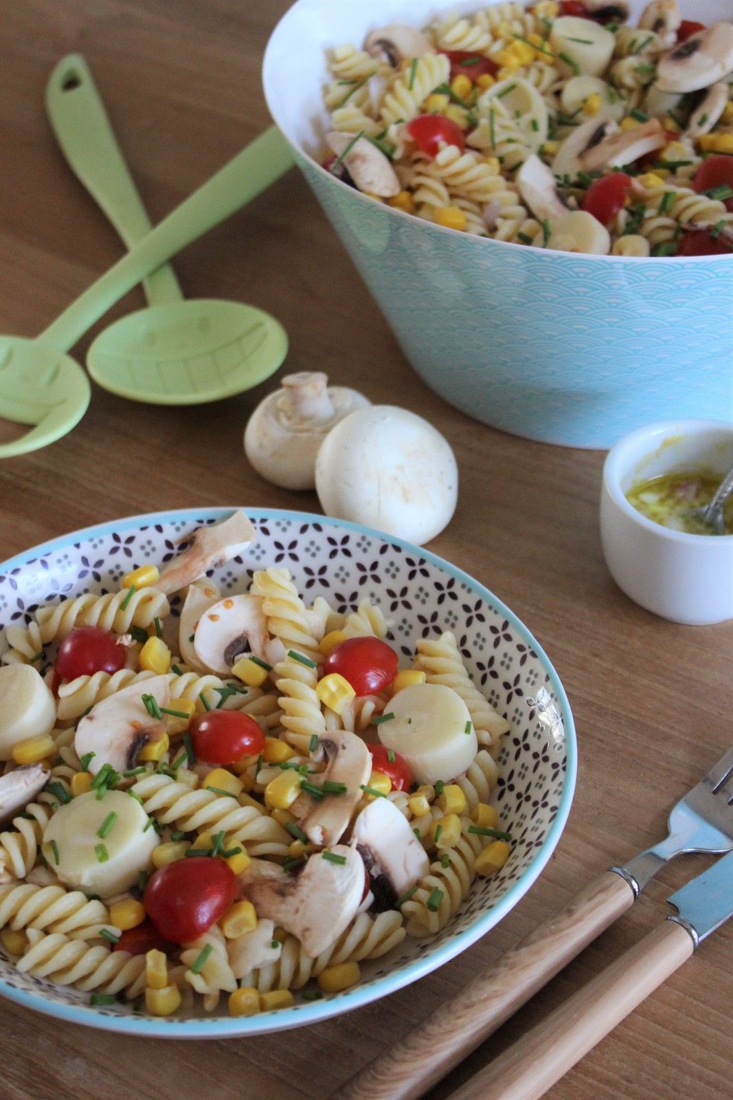 SALADE DE PATES VEGETARIENNE AUX COEURS DE PALMIER - Les petits plaisirs de  doro