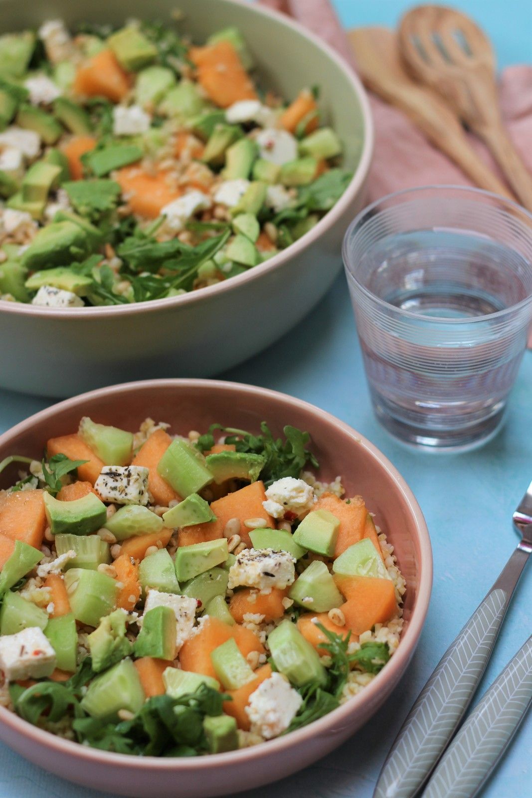 taboulé melon feta pignons de pin 