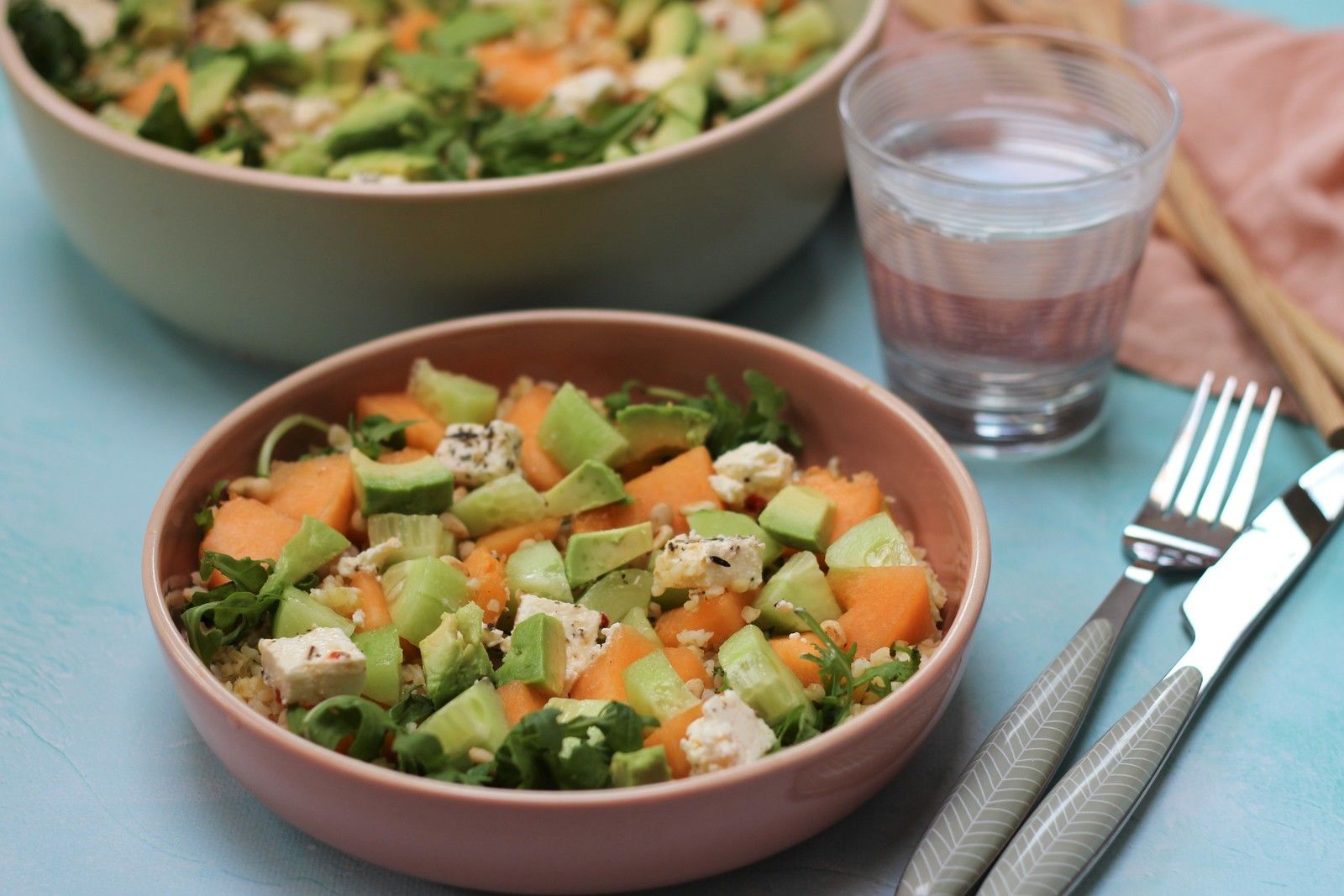 taboulé melon feta pignons de pin 