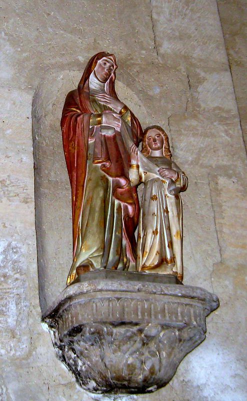 Tableau et statues de l'église Notre-Dame de Pontoise