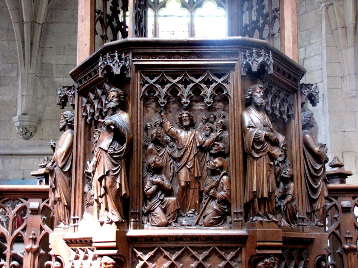 La chaire de l'église Saint Jacques du Tréport Le blog de cbx41