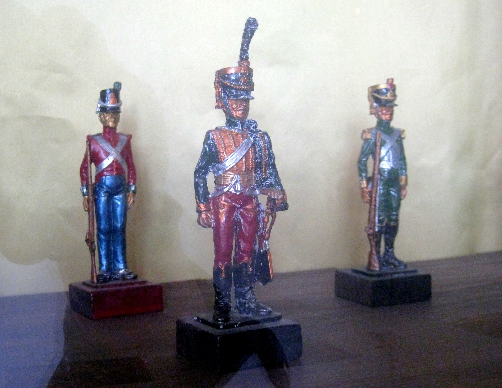 Horloge et soldats miniatures de la chambre du maréchal Lannes 