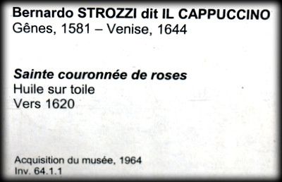 Sainte couronnée de fleurs par Bernardo Strozzi dit Il Cappuccino