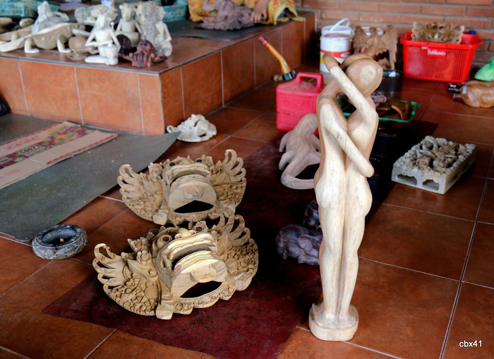 Sculptures au village de Mas, 3/4 (Bali, Indonésie)