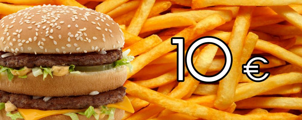 Voiture prix au kilo menu McDonald