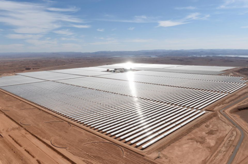 NOOR1, la plus grande centrale solaire du monde se trouve au Maroc. Photo DR