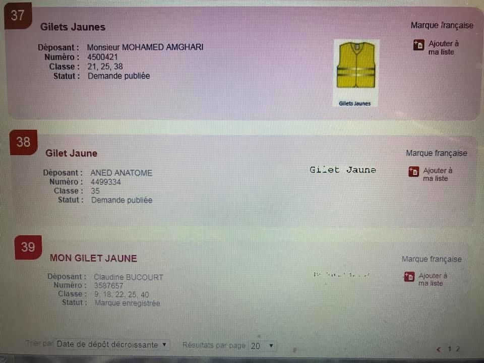 Gilets Jaunes Est Elle Une Marque Protégeable Par Linpi