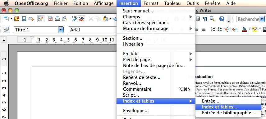 Comment Créer Un Sommaire Avec Openoffice 3 Cours Faciles Sur Les