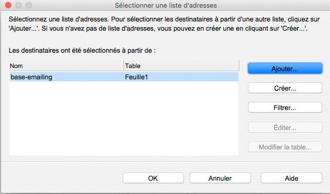 Ajouter une base de donnée à write