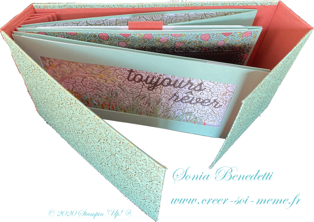 tutoriel album Jardin ornemental Stampin'Up!