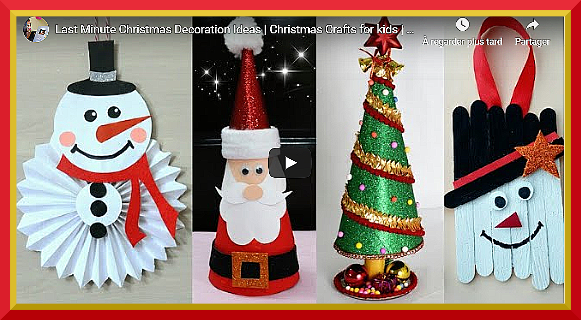 Des décorations de Noël avec du papier en vidéo - Chez elkalin.com