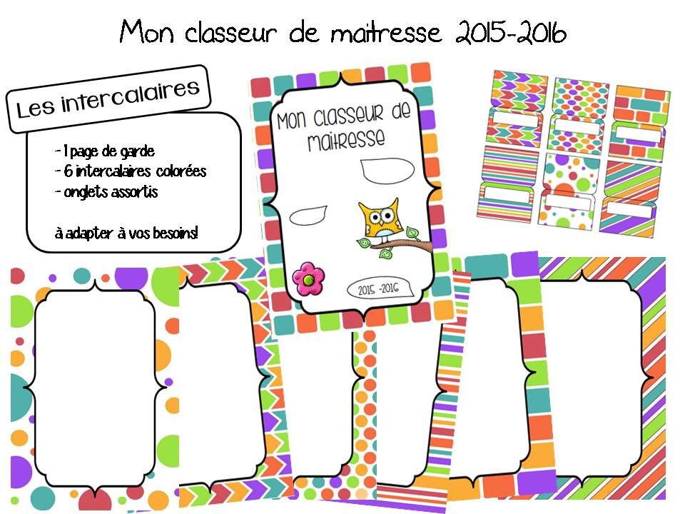 Mon Classeur De Maitresse Version 15 16 Crapouilleries