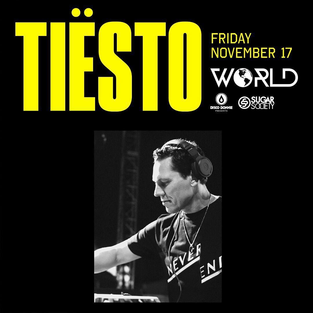 Tiësto date | World Nightclub | Charlotte, NC - November 17, 2017