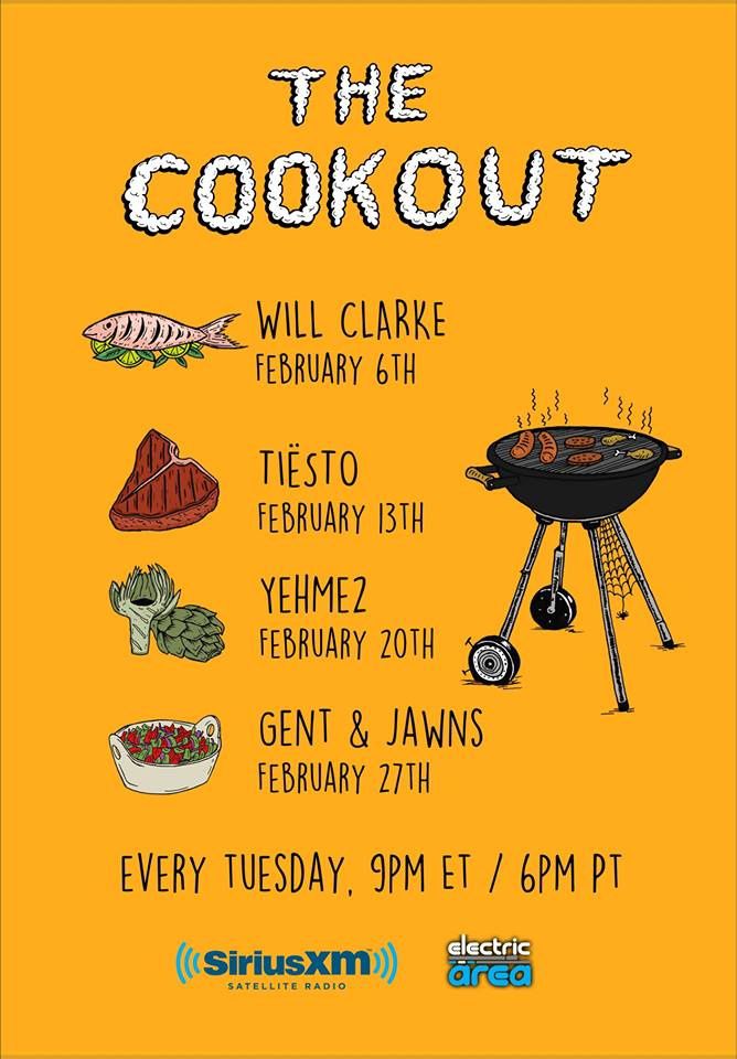 Tiësto, new mix for The Cookout - February 13, 2018 | Radio Electric Area & Sirius XM