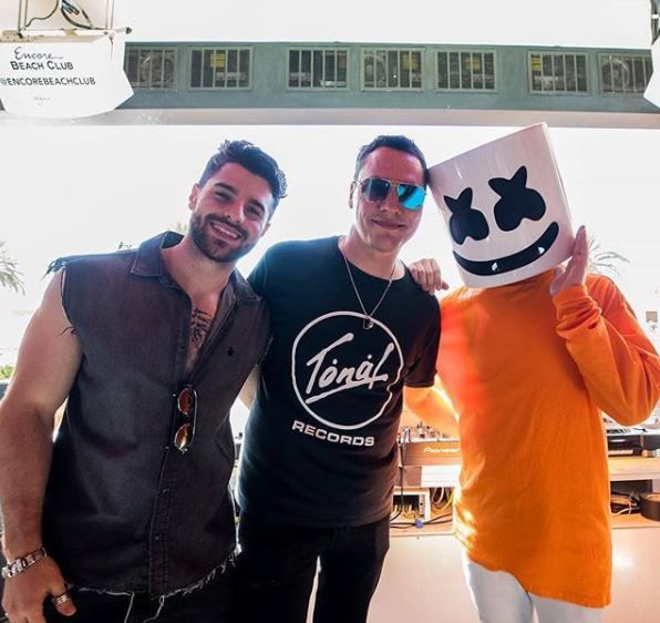 Photos Tiësto (guest) at Encore Beach Club with marshmello and Alok - Las Vegas, NV - july 15, 2018