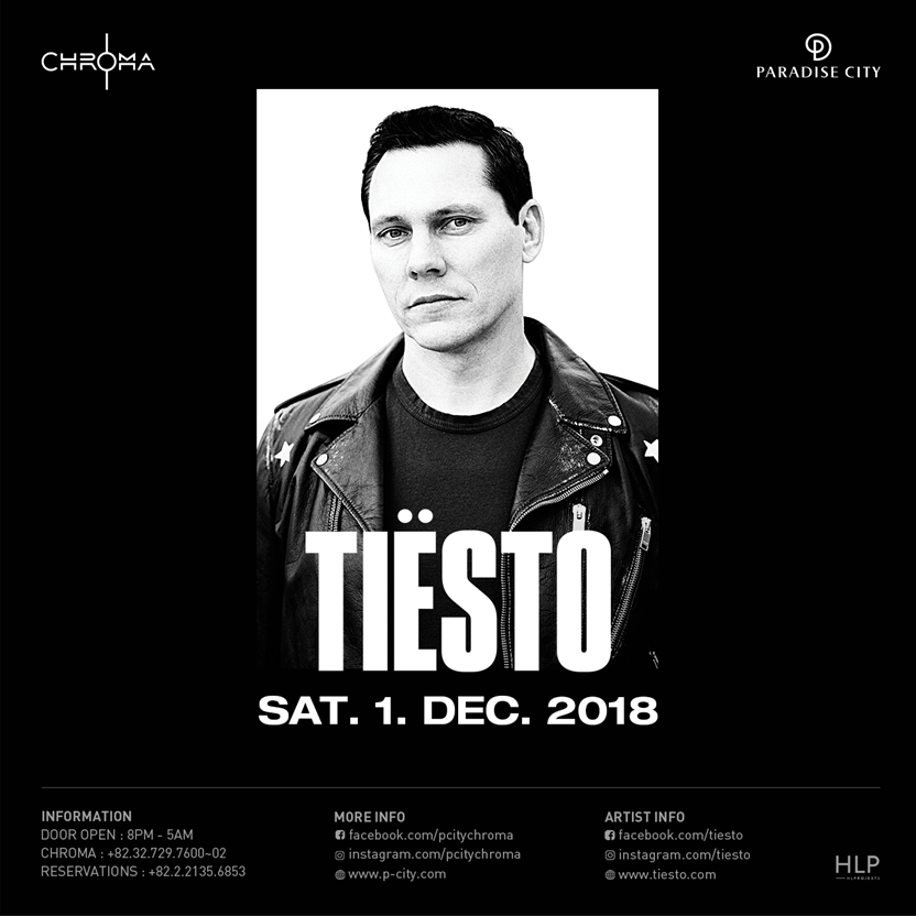 Tiësto date | Chroma | Incheon, korea - december 01, 2018