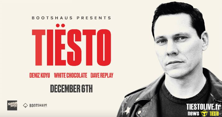Tiësto date | Bootshaus | Köln, Germany - December 06, 2018