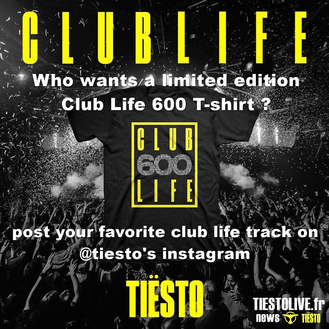 Win a t-shirt Tiësto Club Life 600