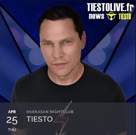 Tiësto date  Hakkasan  Las Vegas, NV - April 25, 2019