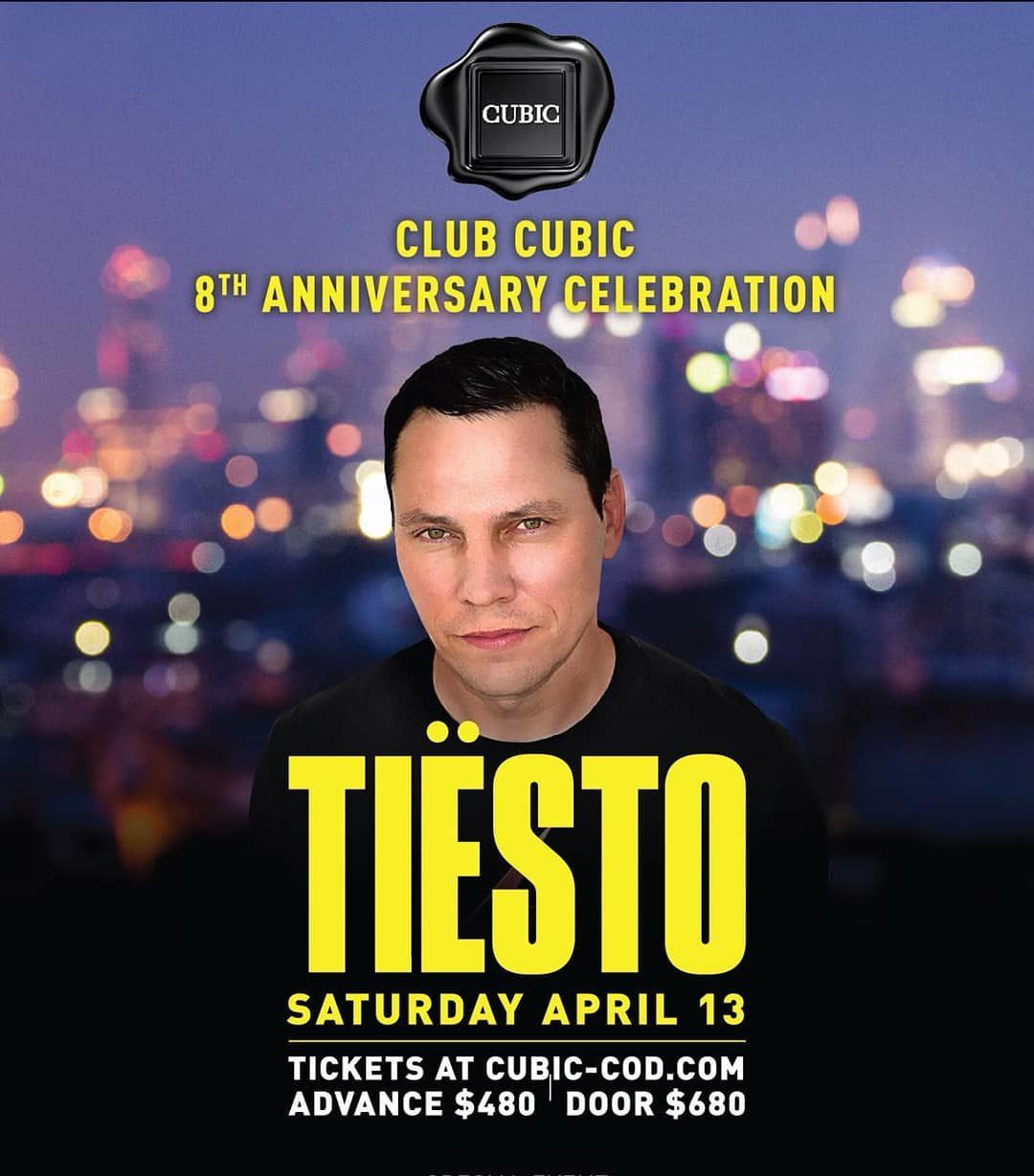 Tiësto date | Club Cubic | Cotai, Macau - April 13, 2019
