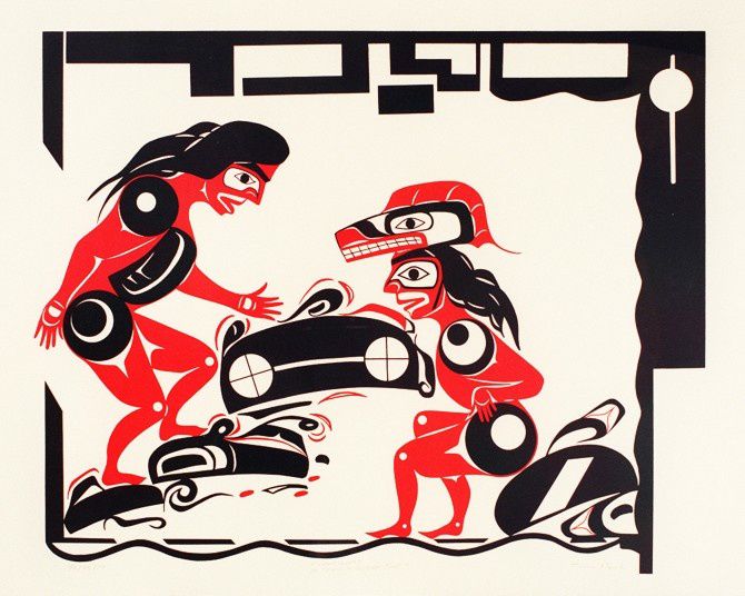 The history of the "earthquake-foot" and earthquakes - by a Nuu-chah-nulth artist, Tim Paul Royal / BC