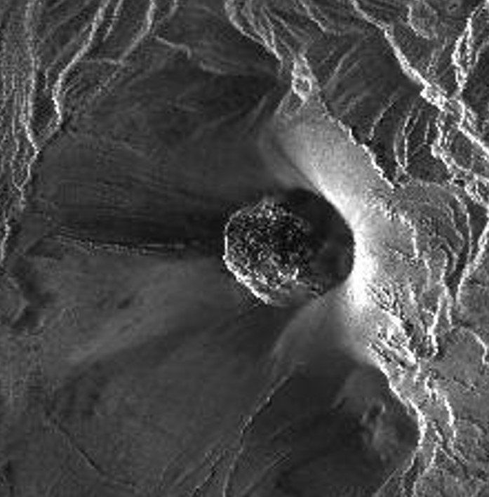 The Shinmoedake crater seen by the ASNARO2 satellite on March 4 and 10, 2018 - Doc. ASNARO2 / via Shérine France