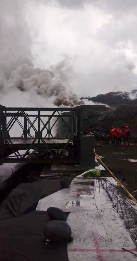  Fuego -  lahar ce 05.08.2018 dans la barrranca Las Lajas - photo Mario Rojas, COVIAL. via Conred