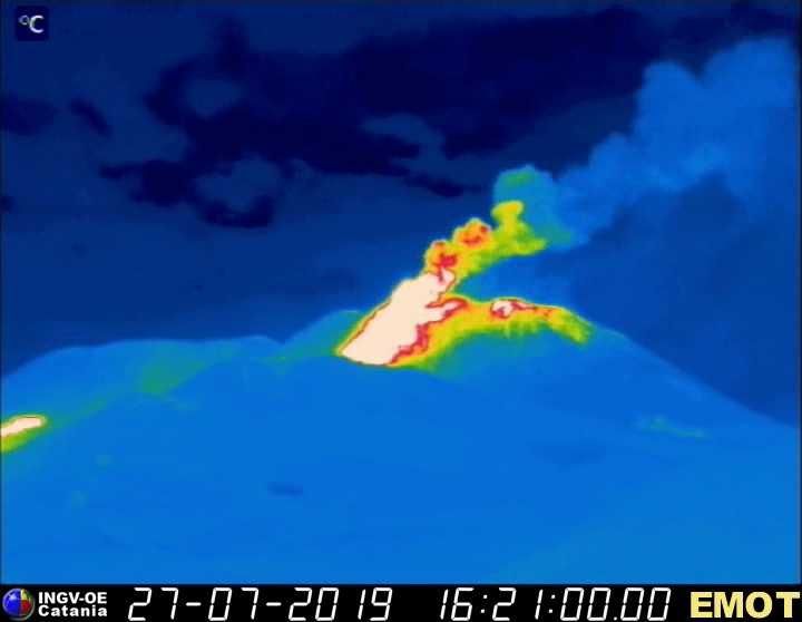 Etna NSEC - 27.07.2019 / 16h24 - webcam therm. Montagnola / INGV EO