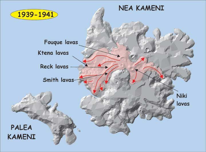 Santorini -Nea Kameni - lava flows of 1939-1941 - Doc. G.E. Vougioukalakis / 2005
