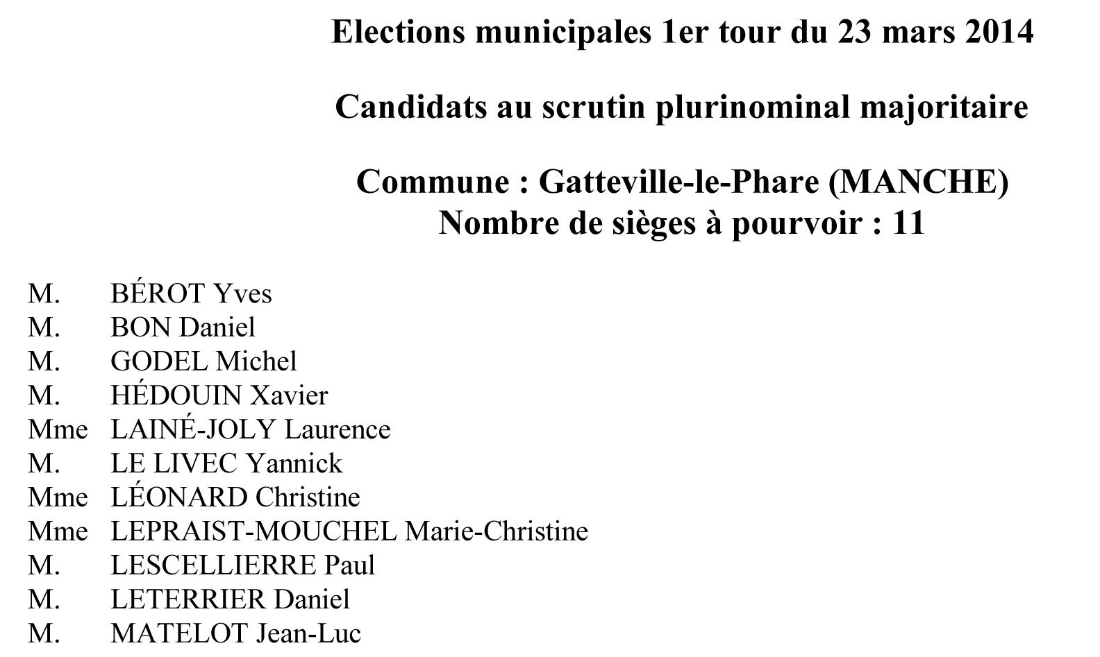 Val de Saire : Elections municipales (2) J-14