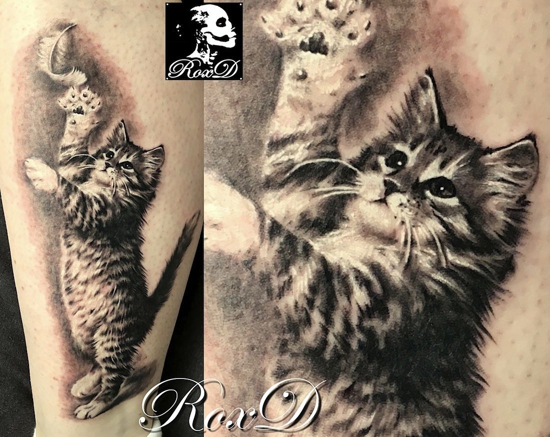 tatouage chat cat tattoo