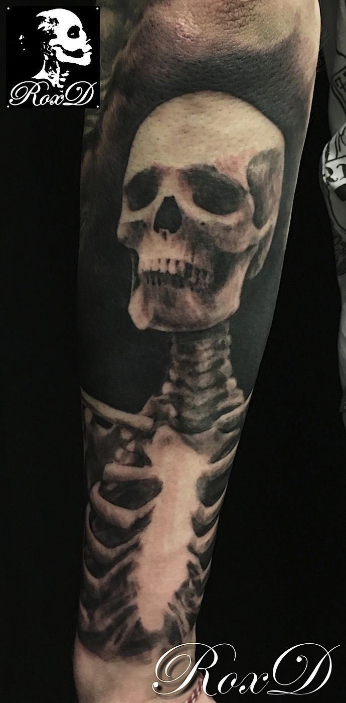 tatouage squelette tattoo skull