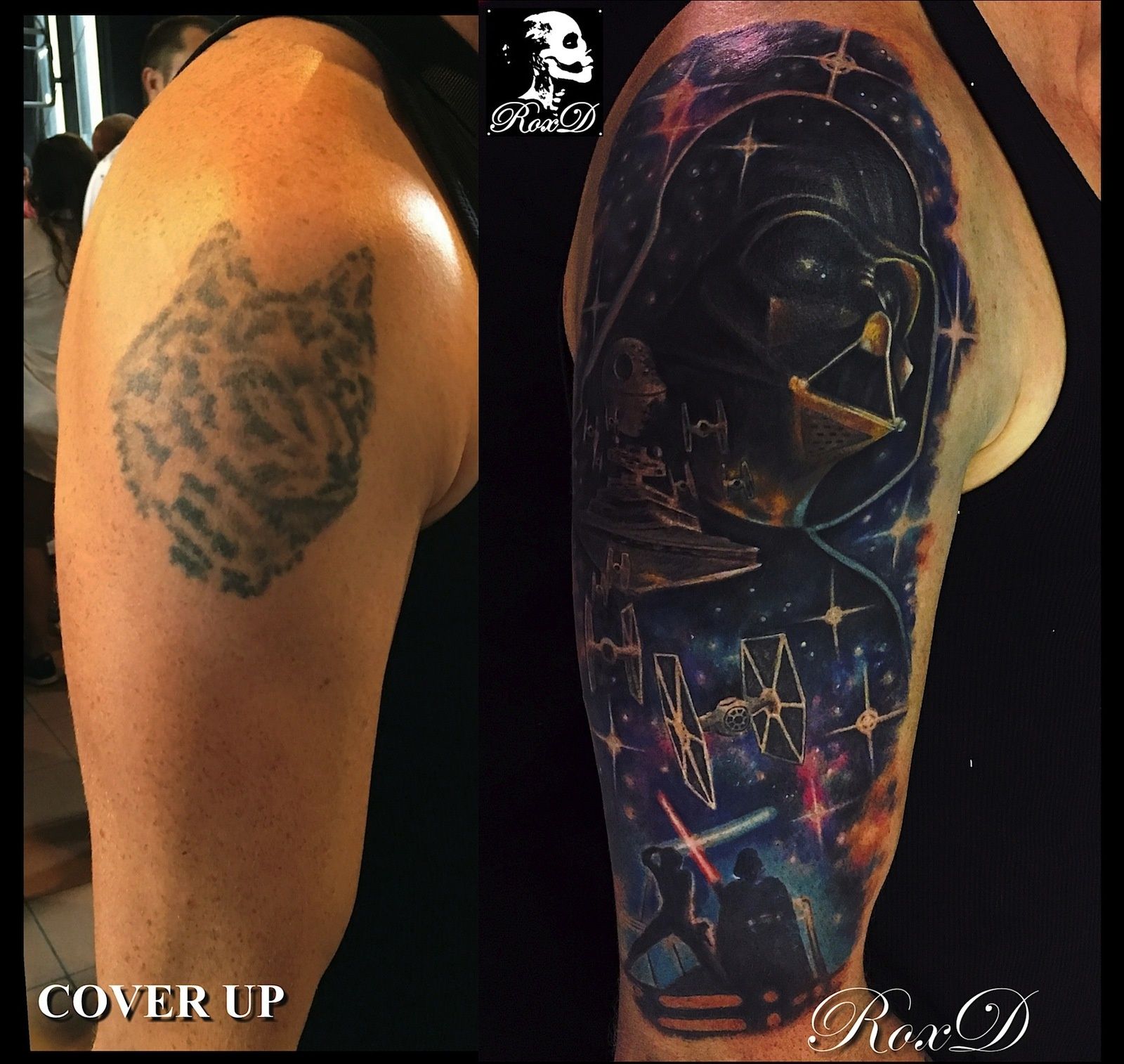 star wars tattoo cover up