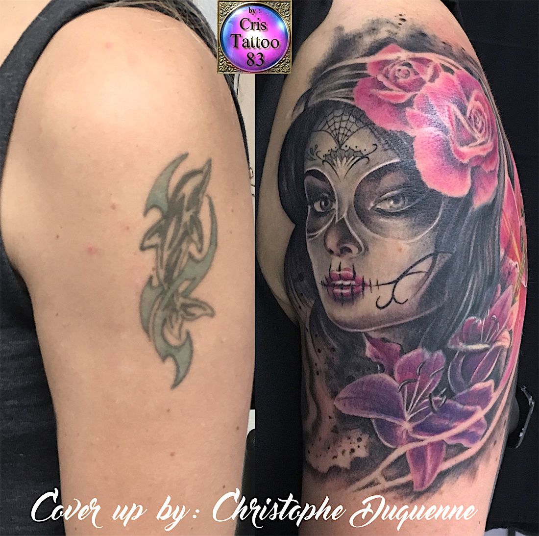 Cover up/ Recouvrement ancien tatouage