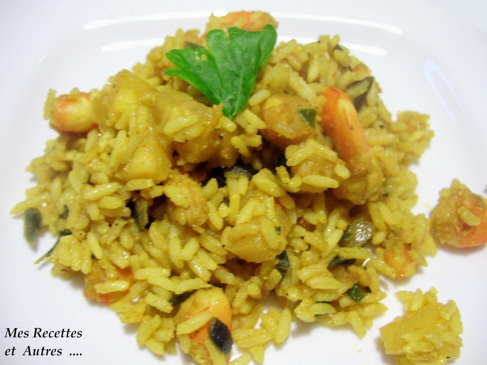Curry d'Ananas et Crevettes