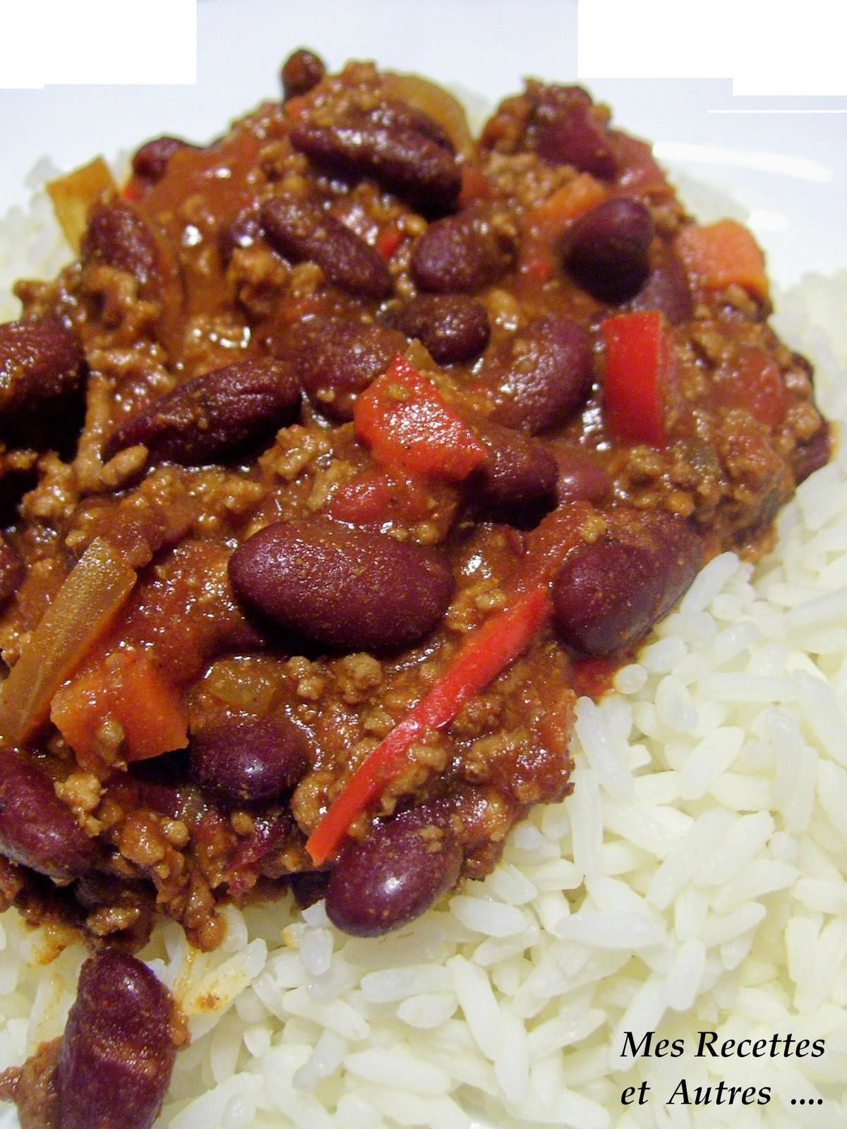 Chili Con Carne rapide et facile - Mes Recettes et Autres ....