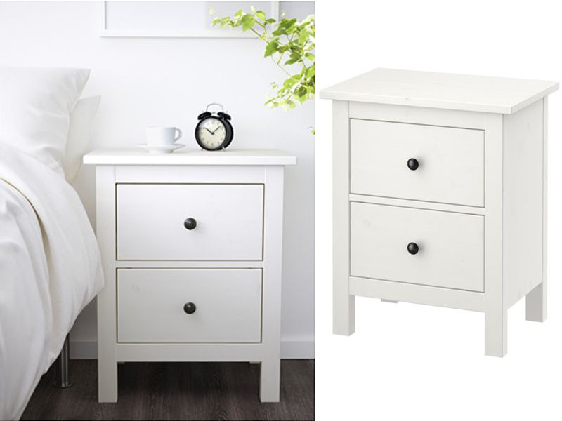 déco chambre table de chevet et pieds tournés romantiques IKEA Hemnes -  Fashion maman