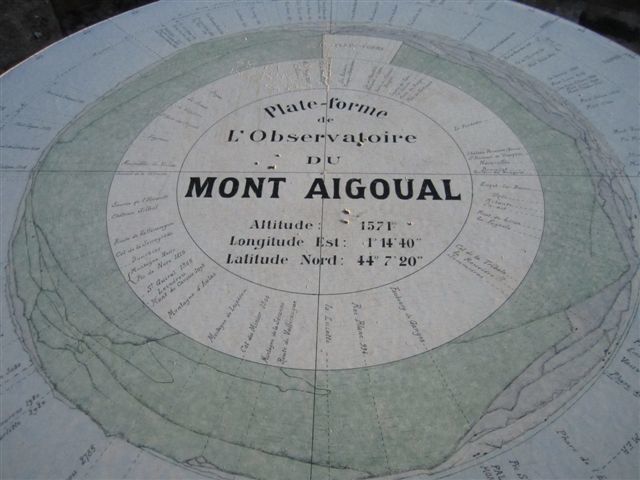 Table orientation du Mont Aigoual