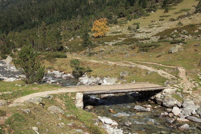 Vallée de Lutour, la passerelle de Pouey Caut