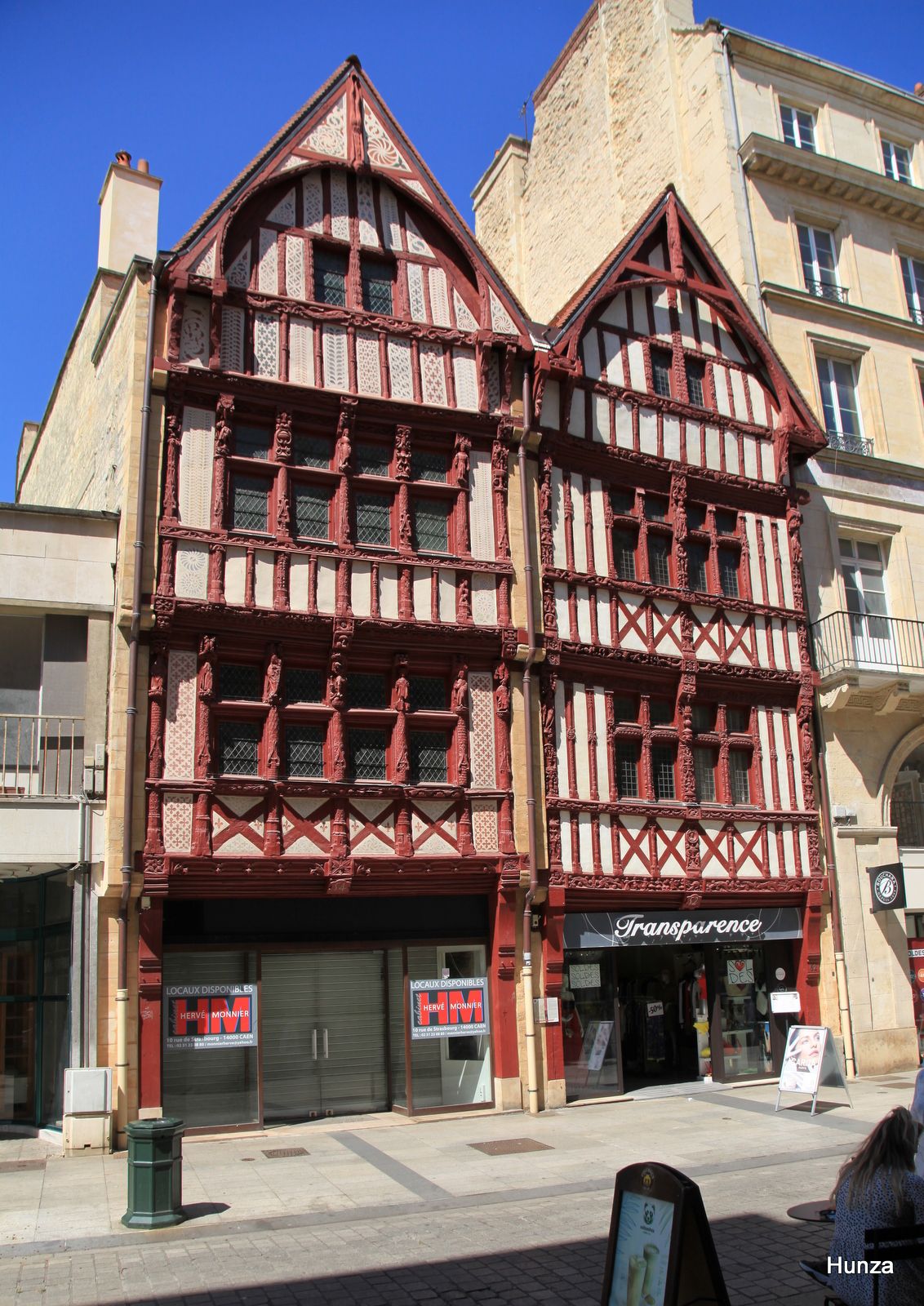 Caen, maisons à pans de bois rue Saint-Pierre
