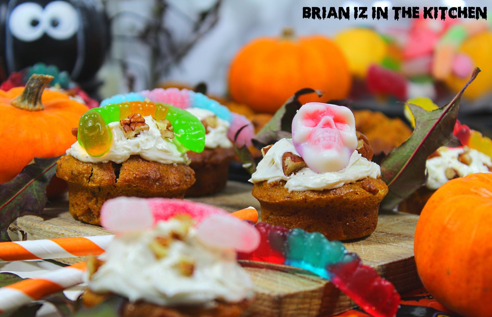 Muffins à la pâte de coing - Déco cupcakes d'Halloween 