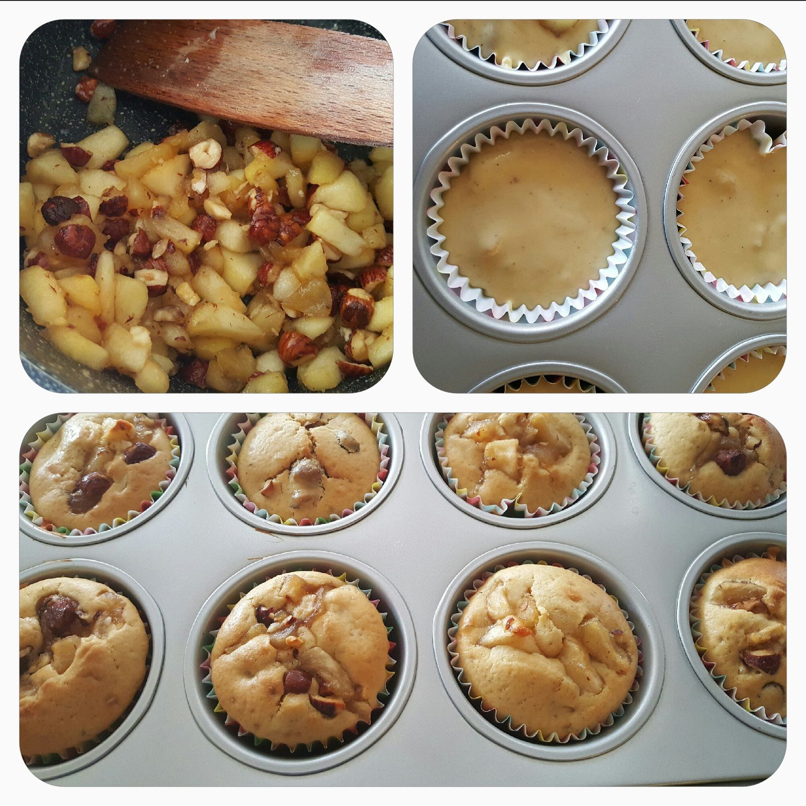 Muffins Pommes et Noisettes Caramélisées