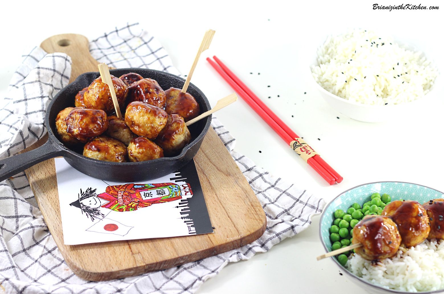 Tsukune {Boulettes de Poulet Sauce Yakitori} - Brian Iz In The Kitchen