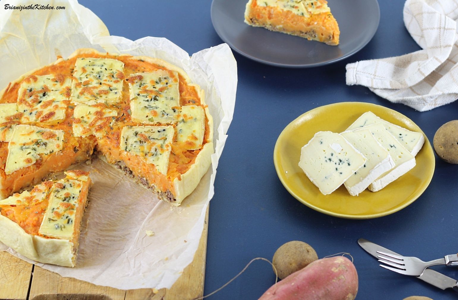 Tart'Hachis Patates Douces et Bleu