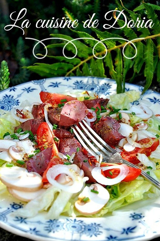 Salade de foies de volaille confits -